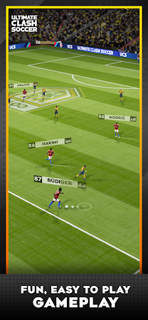 Captura de ecrã de Ultimate Clash Soccer — duelo de remates